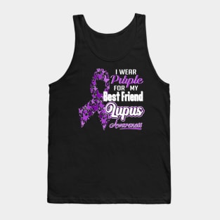 I Wear Purple For My Best Friend Lupus Awareness Tank Top